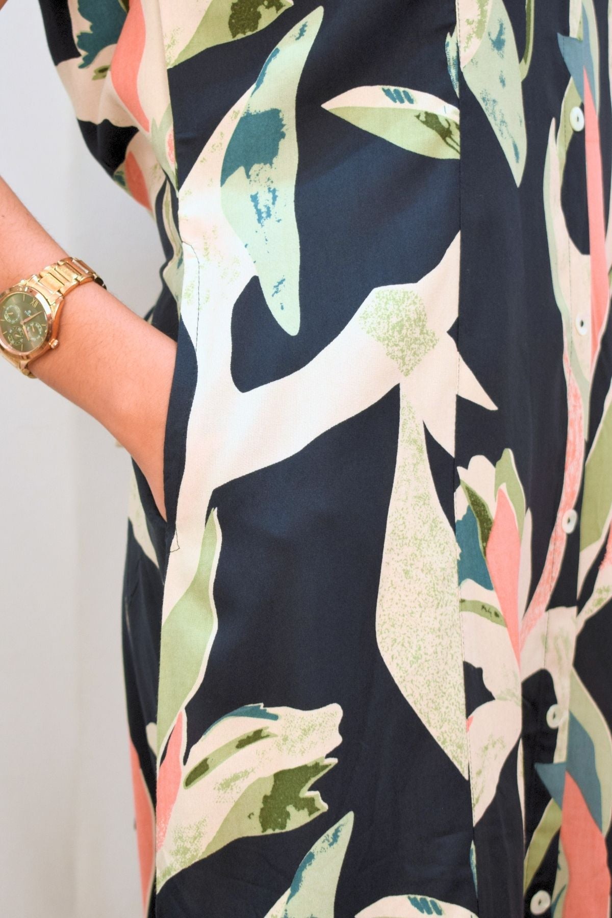 Shadow Garden Shirt Dress