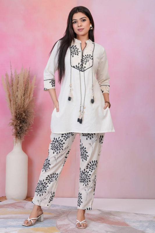 Monochrome Bloom Co-ord Set