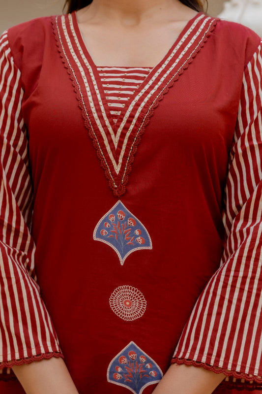 Ruby Reverie Kurta Set