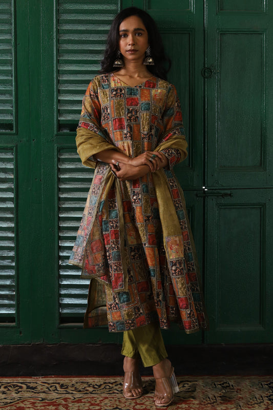 Rusticana Handcrafted Mosaic Kurta Set