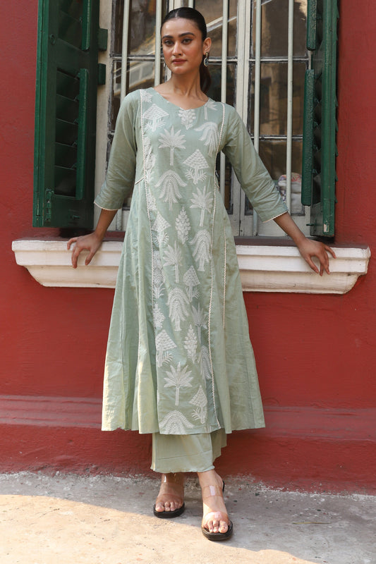 Palmra Whisper Embroidered Kurta Set