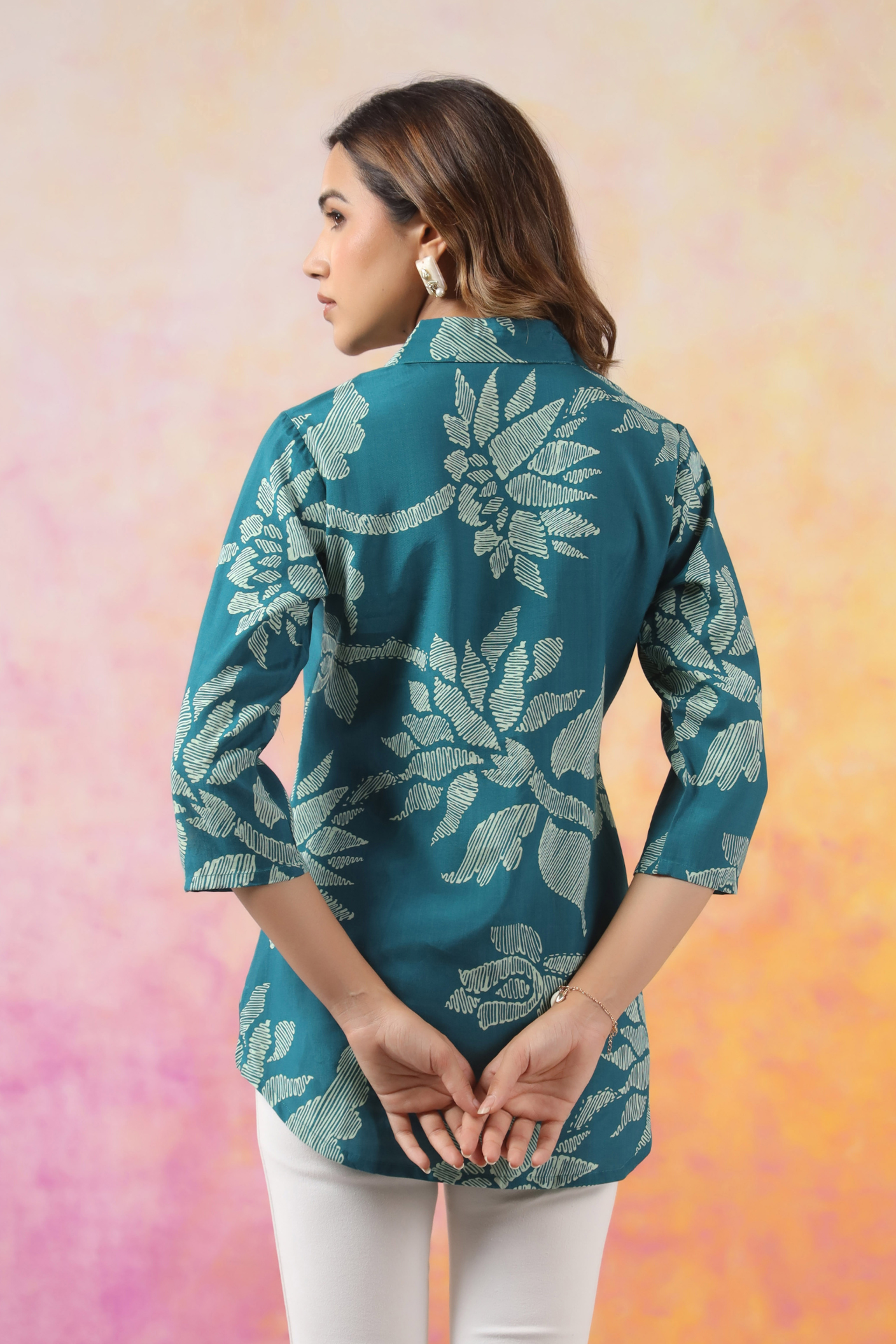 Teal Fern Breeze Shirt