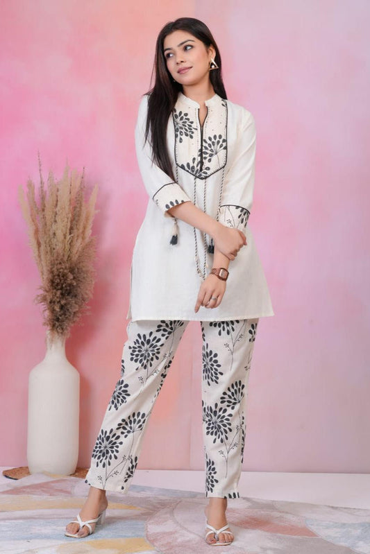Monochrome Bloom Co-ord Set