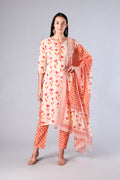 Rangriti | Red Floral Cotton Suit Set