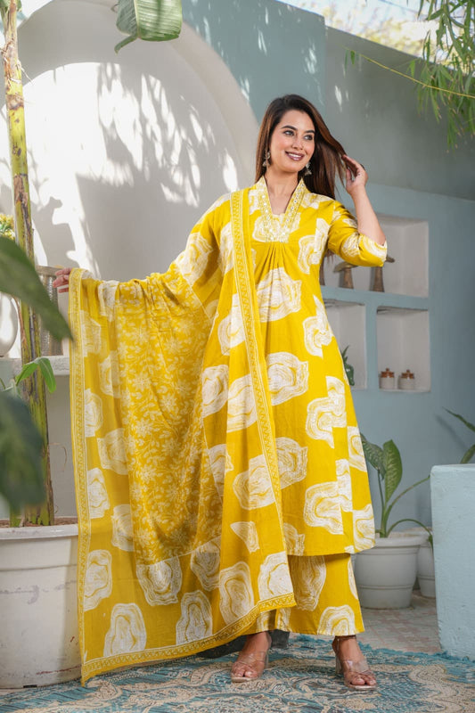 Sunlit Swirl Kurta Set