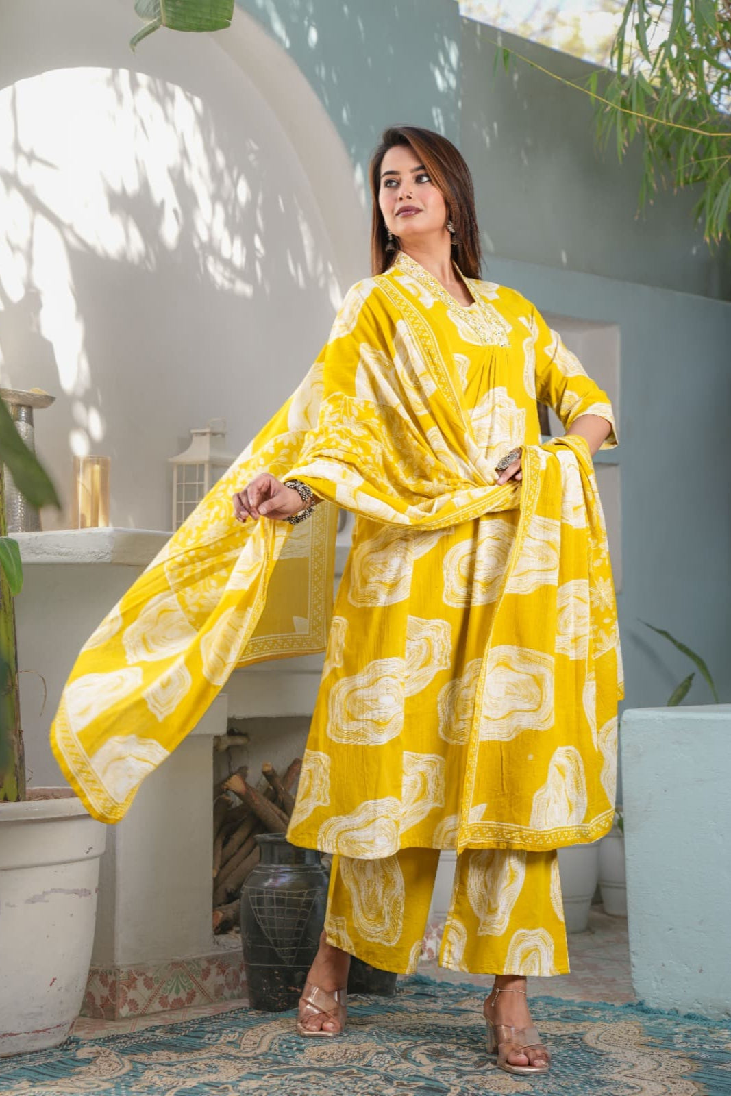 Sunlit Swirl Kurta Set