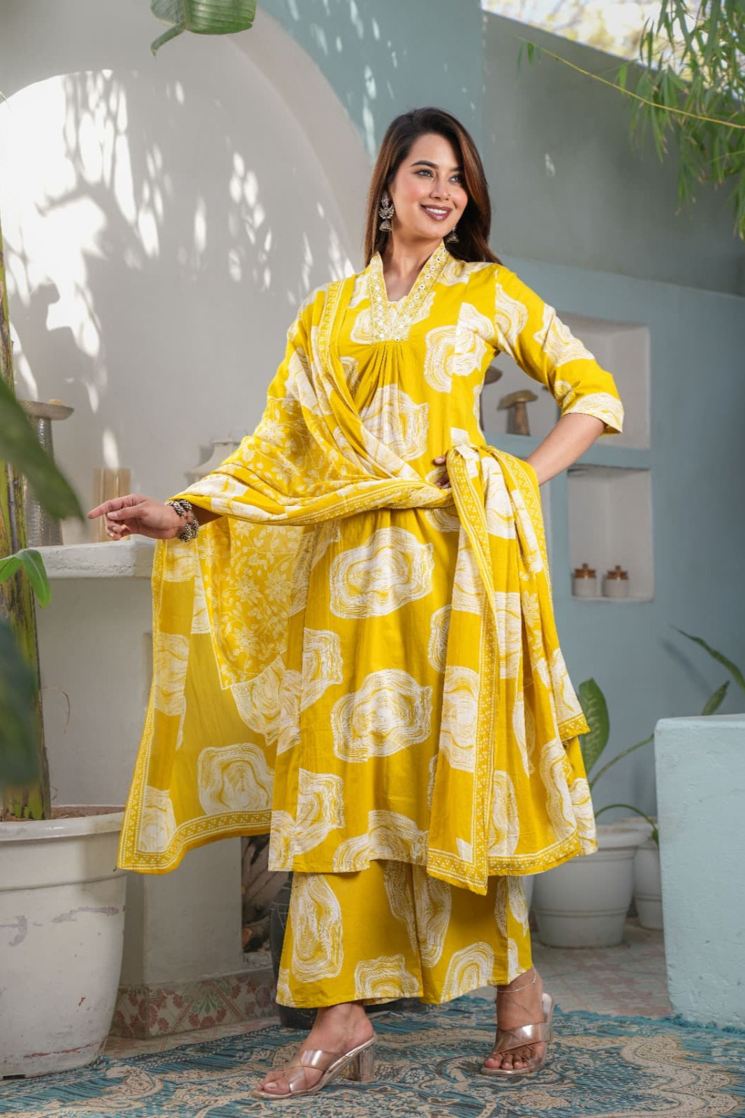 Sunlit Swirl Kurta Set