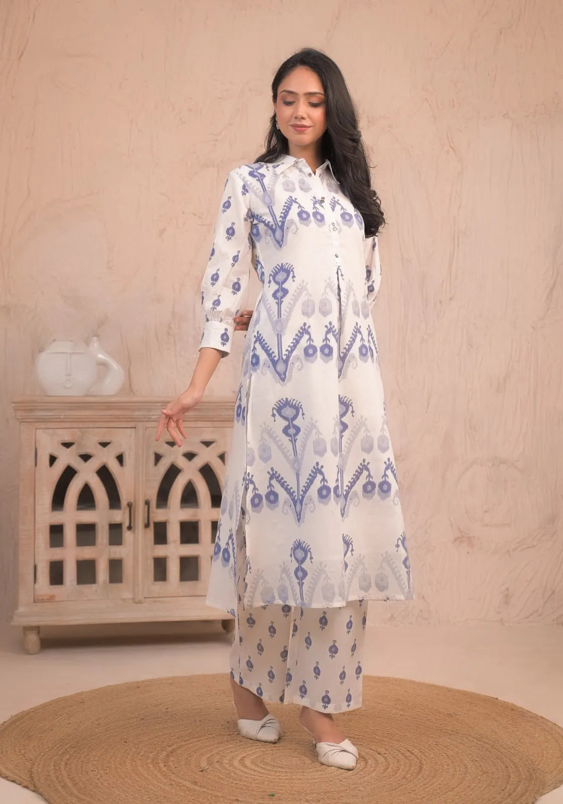 Purple Ikat Palazzo Co-ord Set